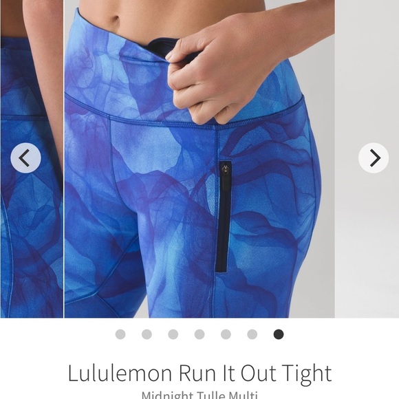 Lululemon Athletica Blue Run It Out Tight Leggings - Picture 4 of 10